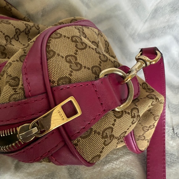 Gucci Pink Canvas Boston - Picture 8 of 12